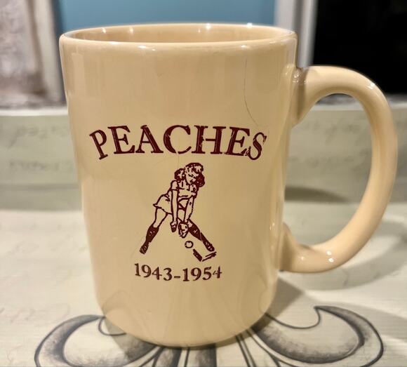 Vintage Mugs Other - Vintage Women’s Baseball League Coffee Mug. Peaches Baseball Team.